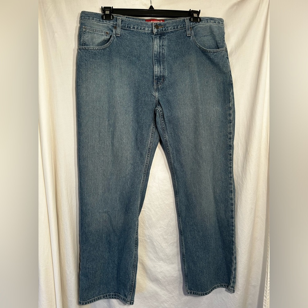 MENS 40 X 30 WAIST 41 ARIZONA JEANS ORIGINAL STRAIGHT LIGHT BLUE DENIM JEANS